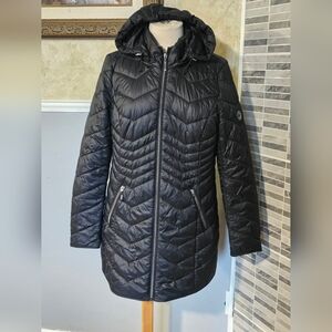 REDX Collection Women's Mid-Long ‎ Winter Fall Lightweight Jacket  Black Size L